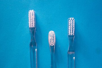 Three toothbrushes as a family