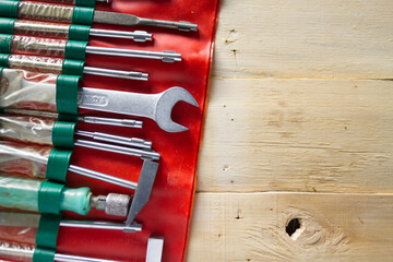 Background with many different tools