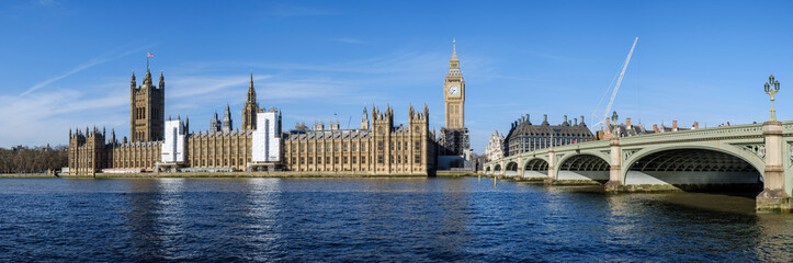 Fototapeta na wymiar Palace of Westminster, Westminster Bridge, London, England, Great Britain