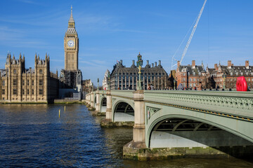 Naklejka na ściany i meble Westminster Bridge, London, England, Great Britain