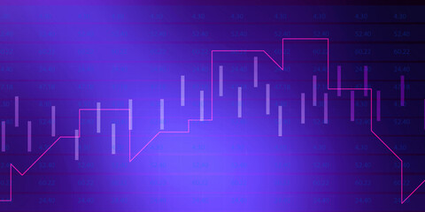 2d rendering Stock market online business concept. business Graph