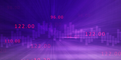 2d rendering Stock market online business concept. business Graph