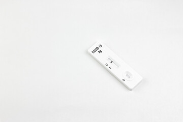 Coronavirus rapid diagnostic test. Covid-19 rapid test. Pandemic concept. SARS-CoV with Negative Coronavirus Test Result.