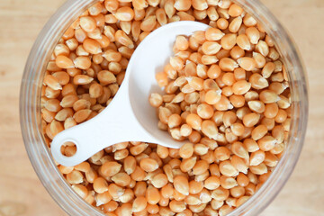 Corn seeds in a bowl