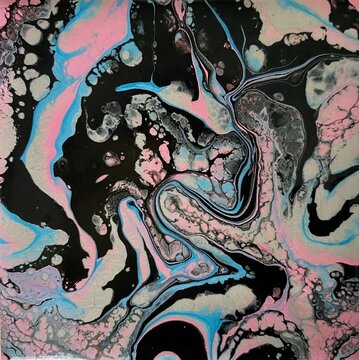Abstract fluid art background illustration wallper unique artwork design with cells