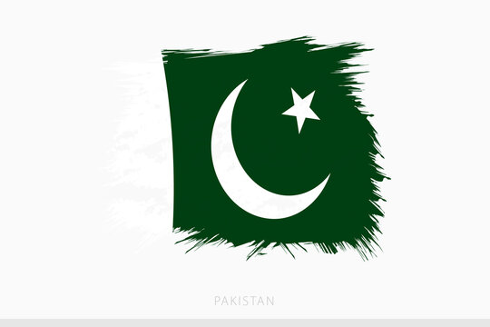 Grunge flag of Pakistan, vector abstract grunge brushed flag of Pakistan.