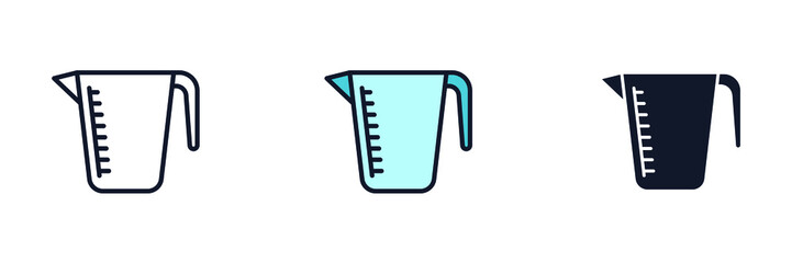 measuring cup icon symbol template for graphic and web design collection logo vector illustration
