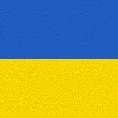 Ukrainian flag in the form of an oil painting.  Yellow-blue flag in oil paints