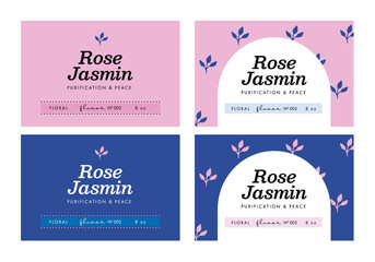 Candle Label Template, Minimalist Label Design, Packaging Label, Botanical, Lavender Candle, Label Sticker, Jasmin Candle, Floral, Floral Pattern, Trendy, Modern Template, Candy Pastel Colors
