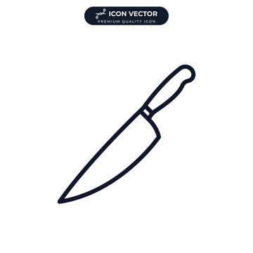 kitchen knife icon symbol template for graphic and web design collection logo vector illustration