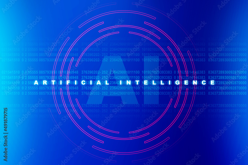 Sticker 2d rendering Artificial Intelligence (AI) concept
