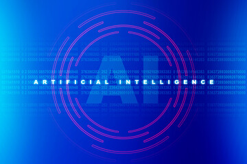 Obraz premium 2d rendering Artificial Intelligence (AI) concept 