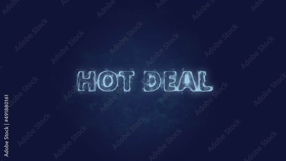 Aufkleber hot deal text. plexus with text hot deal. plexus. 4k video