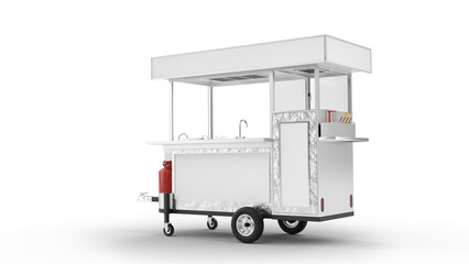 Food cart 3D rendering isolated on white background.
- 491880534