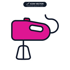Obraz premium hand mixer icon symbol template for graphic and web design collection logo vector illustration