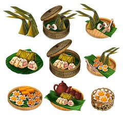 collection of Thai dessert 