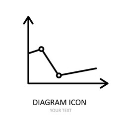 Vector illustration with diagram. Outline icon.