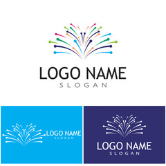 Fireworks Logo Template vector symbol