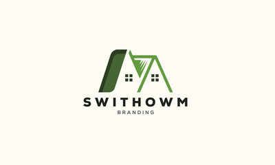 Home Logo Template, Vacation House, Home Renovation, Modern Home Logo, Real Estate Logo Idea