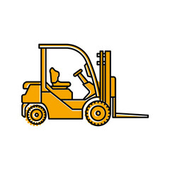 forklift icon. Forklift Truck transportation machine for industry, vector illustration