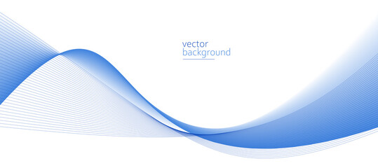 Smooth flow of wavy shape with gradient vector abstract background, light blue design curve line energy motion, relaxing music sound or technology.