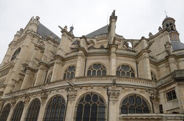 Fototapeta premium Church of Saint Eustace, situated at the first arrondissement of Paris France.