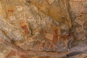 Fotobehang Ancient Laas Geel rock paintings, Somaliland © Matyas Rehak