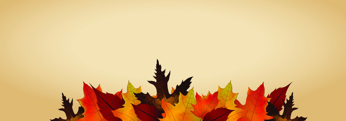 Autumn Background with leaves for shopping sale or promo poster and frame leaflet or web banner.