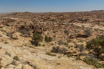 Fotobehang Landscape around Laas Geel rock paintings, Somaliland © Matyas Rehak