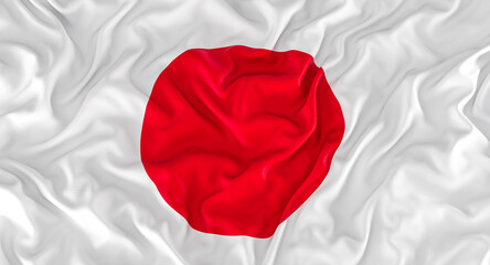 japan flag with wrinkles.