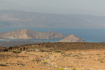 Coast of Ghoubbet-el-Kharab (Lake Ghoubbet) cove in Djibouti