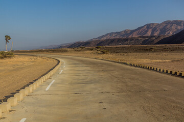 Road to lake Assal in Djibouti