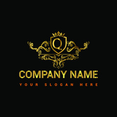 Q_Vintage_and_luxury_logo_template_Premium_Vector,Royalty