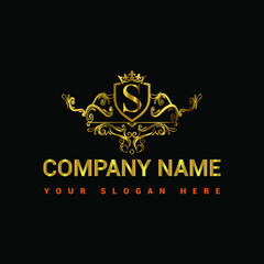 S_Vintage_and_luxury_logo_template_Premium_Vector,Royalty