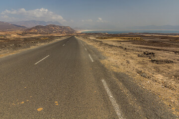 Road to lake Assal in Djibouti
