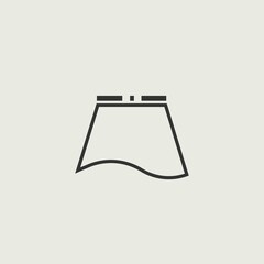 Skirt vector icon illustration sign