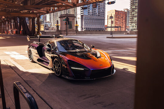 Chicago, USA - May 2021: Supercar McLaren Senna.