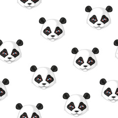 panda face pattern seamless