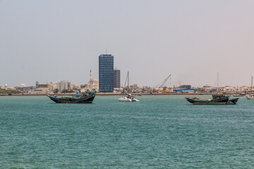 Skyline of Djibouti, capital of Djibouti.