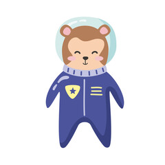 cute astronaut monkey