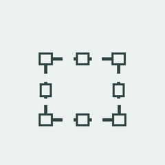 Fototapeta premium Transform_box vector icon illustration sign