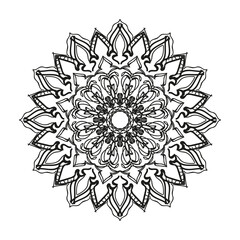 Hand drawn mandala. decoration in ethnic oriental  doodle ornament.