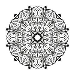 Fototapeta premium Hand drawn mandala. decoration in ethnic oriental doodle ornament.