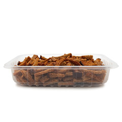 Natural baked crackers from black bread