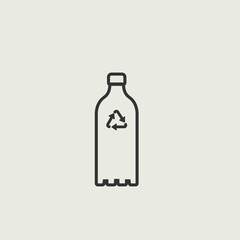 Recycled_bottle vector icon illustration sign