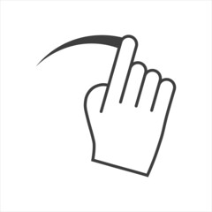 Hand gesture icon design template vector isolated