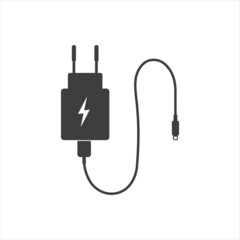 charger Flat icon on white background. EPS 10