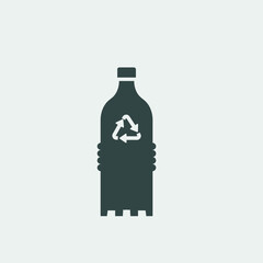 Recycled_bottle vector icon illustration sign