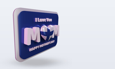 Fototapeta premium 3d mothers day Finland flag rendering left view