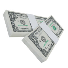 USA Currency Dollar 1: Stack of US Dollar USA banknote